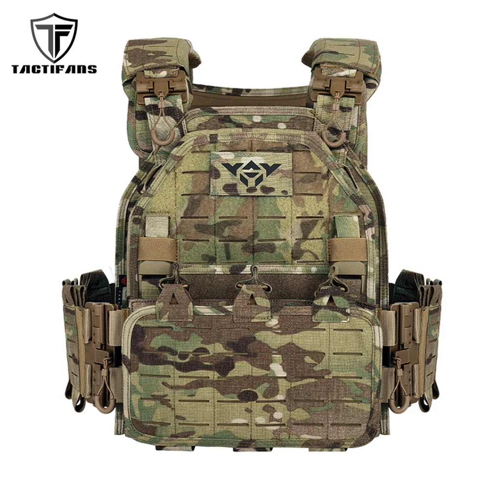 

MOLLE Tactical Vest Front Triple Magazine Pouch Quick Release Buckle Elastic Assult Cummerbund Airsoft Paintball Hunting Vest