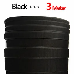 Versatile Non - Adhesive Hook and Loop Nylon Fabric Strips for Sewing and DIY Accessories (Black 3Meter)