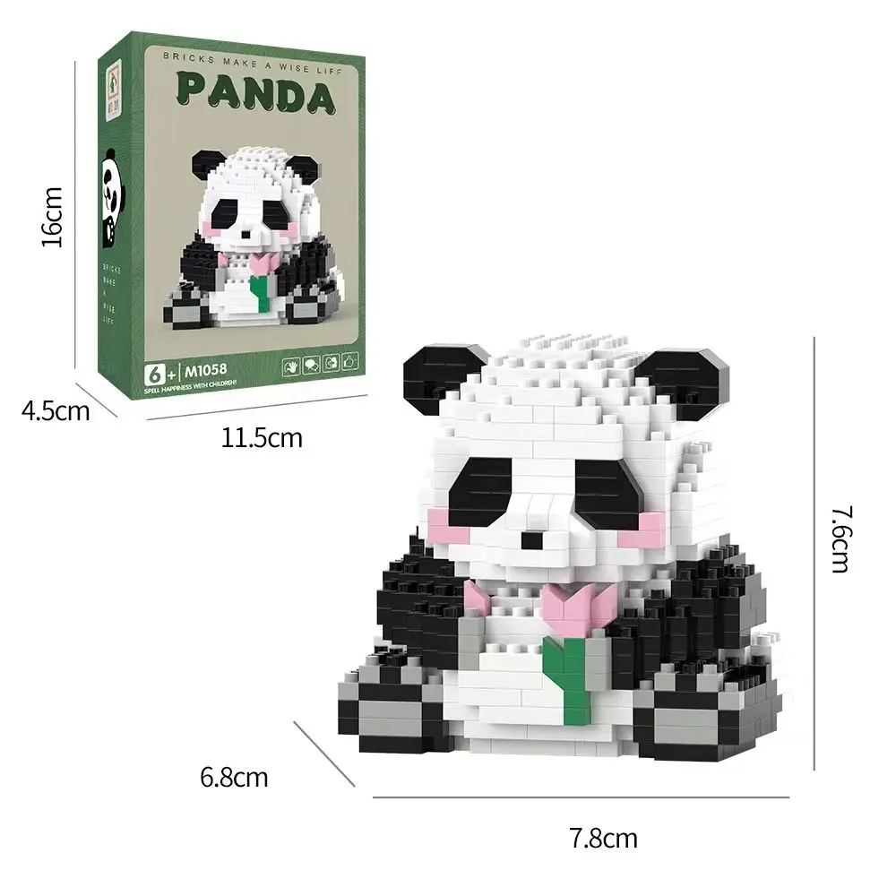 NEW 18 Styles Panda Micro Blocks Building Set Cute Panda Animal Models Kit DIY Assembly Bricks Kids Birthday Christmas Gift