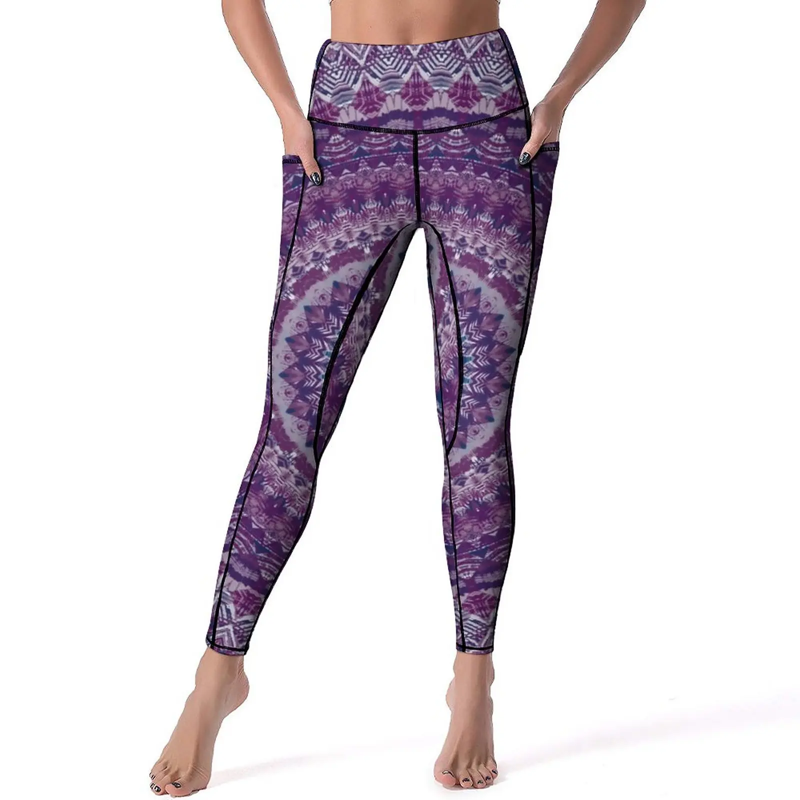 

Retro Hippy Print Yoga Pants Women Bohemia Mandala Leggings Push Up Vintage Yoga Legging Stretch Custom Workout Sport Pants