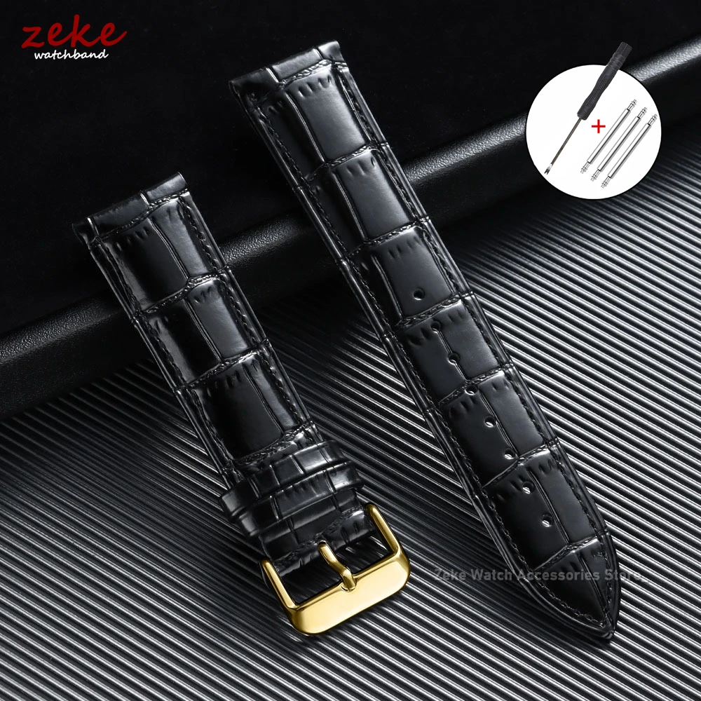 Elegant Leather Watch Band - Universal Slim Strap