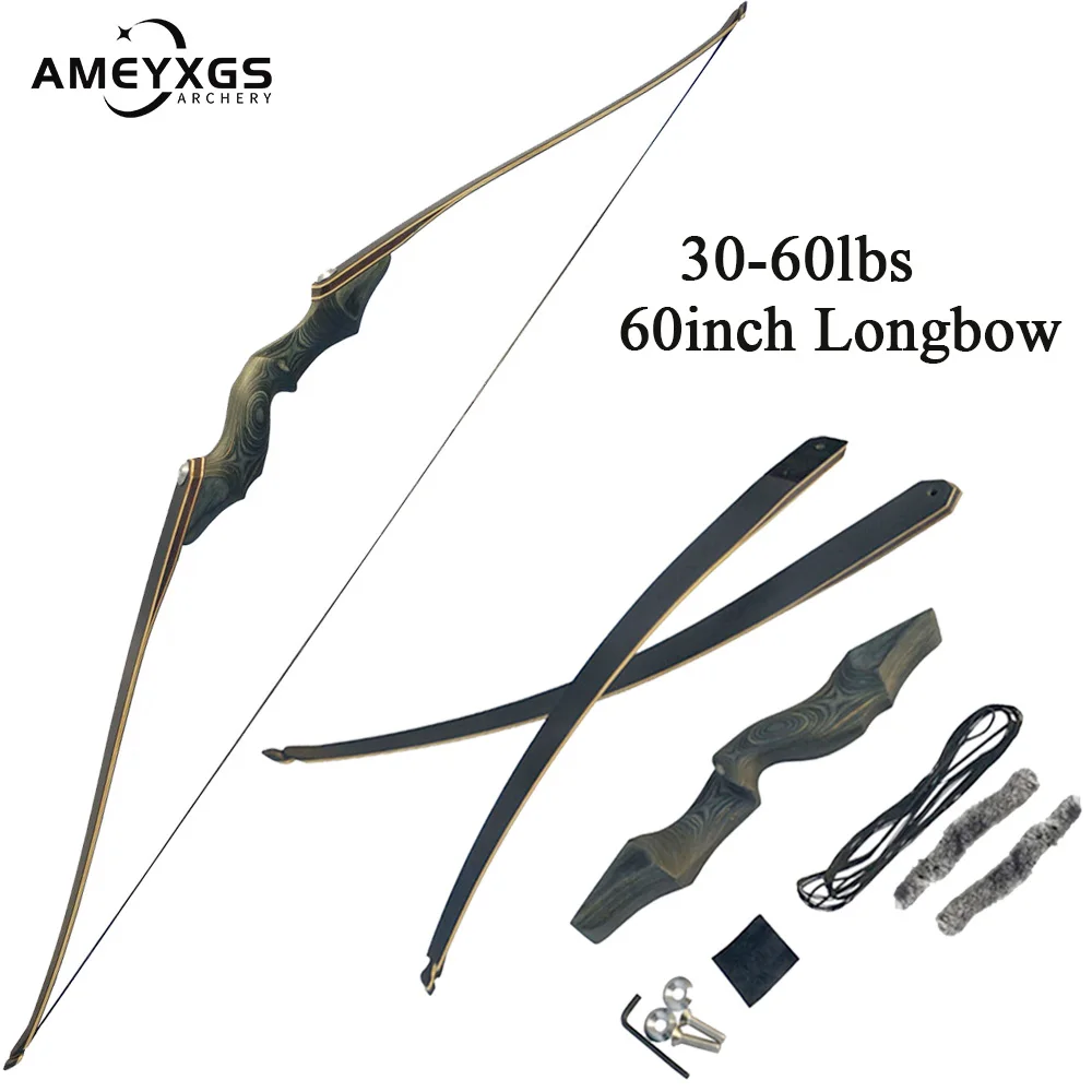 60inch 3060lbs Archery Longbow Left Right Hand Bamboo Sheet Lamination