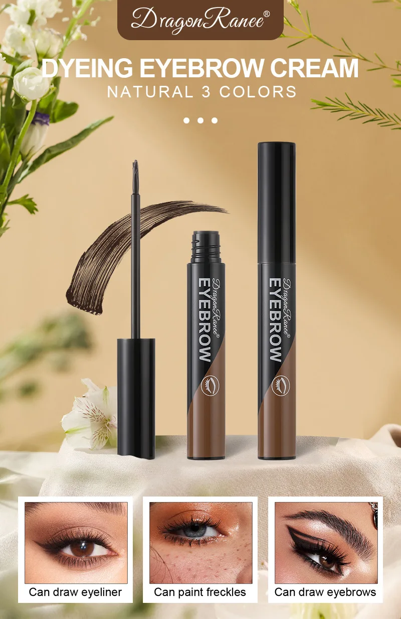 Description Picture 2 of itemWaterproof Peel-off Eyebrow Gel Natural Black/Brown Tint Lasting Eye Brow Enhancer Liquid Makeup Easy Tear Wear for Eyebrows