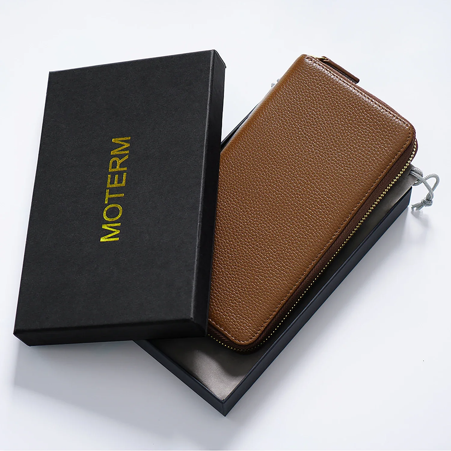 Moterm Genuine Pebbled Grain Leather A6 Zip Cover With Back Pocket Cowhide  Planner Zipper Organizer Agenda Journal Diary 