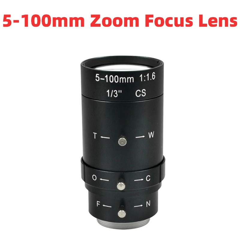 CCTV 5100mm Lens 1080P Manual Iris Zoom Focus CS Mount,For Industrial Machine Vision cameras