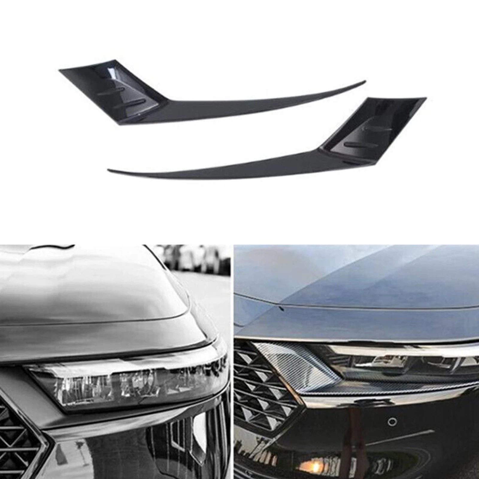 

Глянцевая черная накладка на переднюю фару для Honda Accord 2023 2024 2025