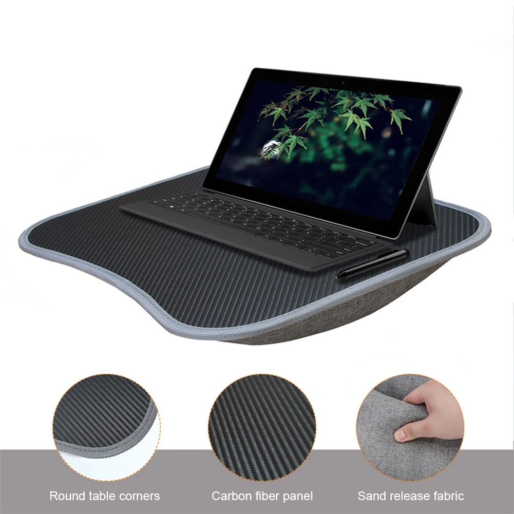 Laptop Lap Desk with Soft Pillow Cushion Multifunctional Laptop Desk Writing Padded Tray for 13-15Inch Laptops