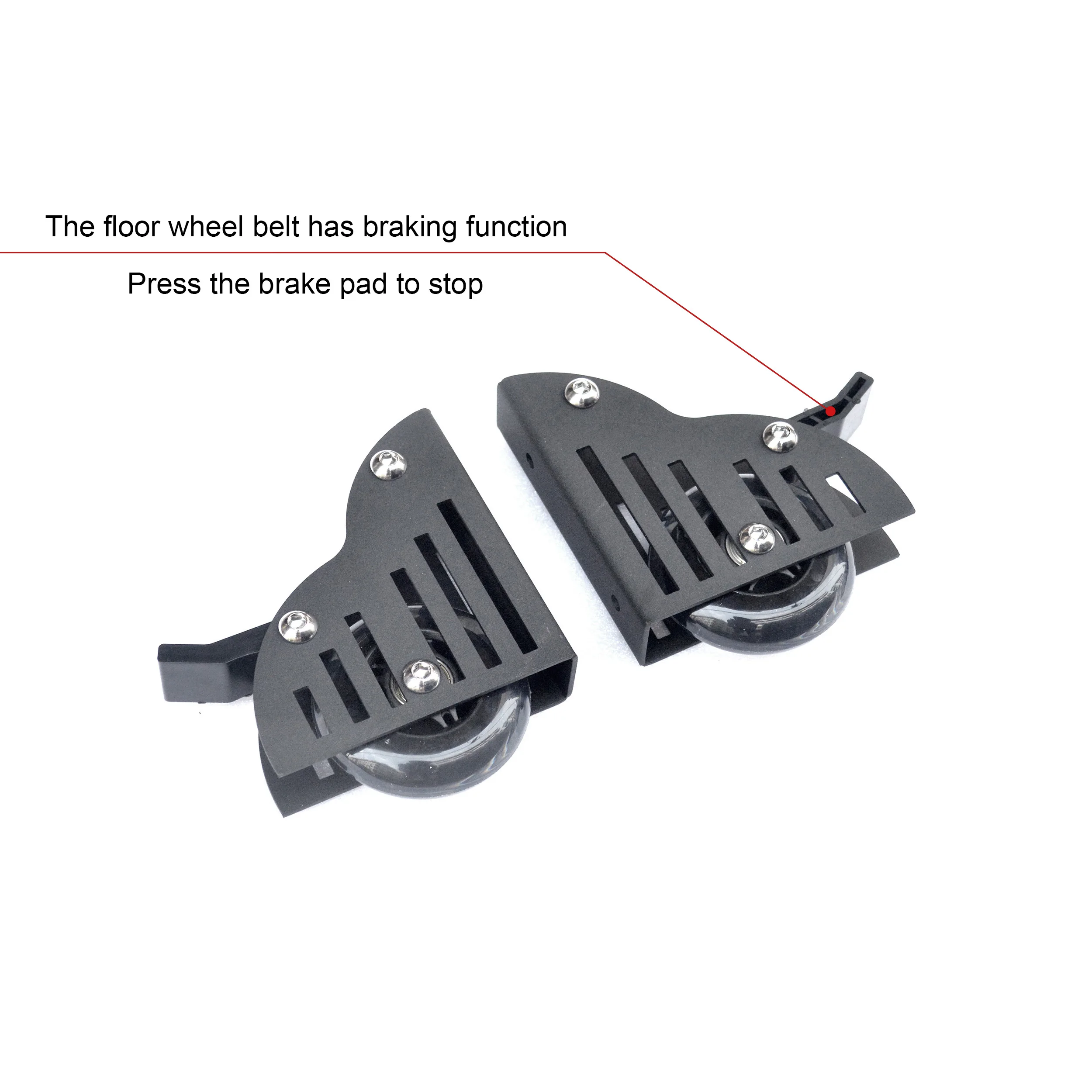 8FT(2.44m)Sliding Library Ladder Black Track Kit Telescopic Top Roller Can Be Upright Brake Bottom Wheel (No ladder)