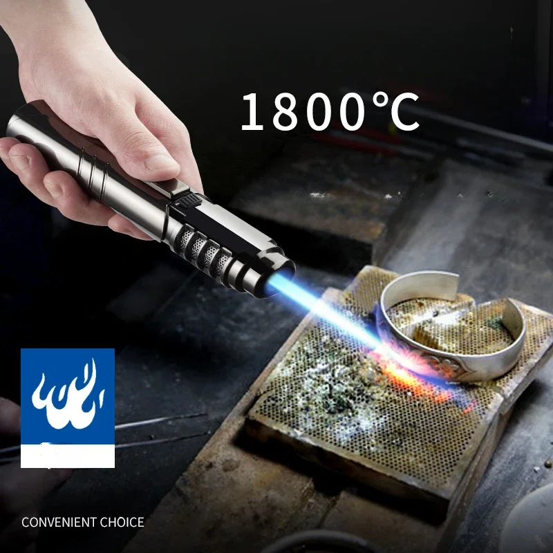 

1800° High Temperature Spray Gun Butane Gas Lighter Metal Blue Flame Welding Gun Jet Lighter Welding Tool Gadgets for Men