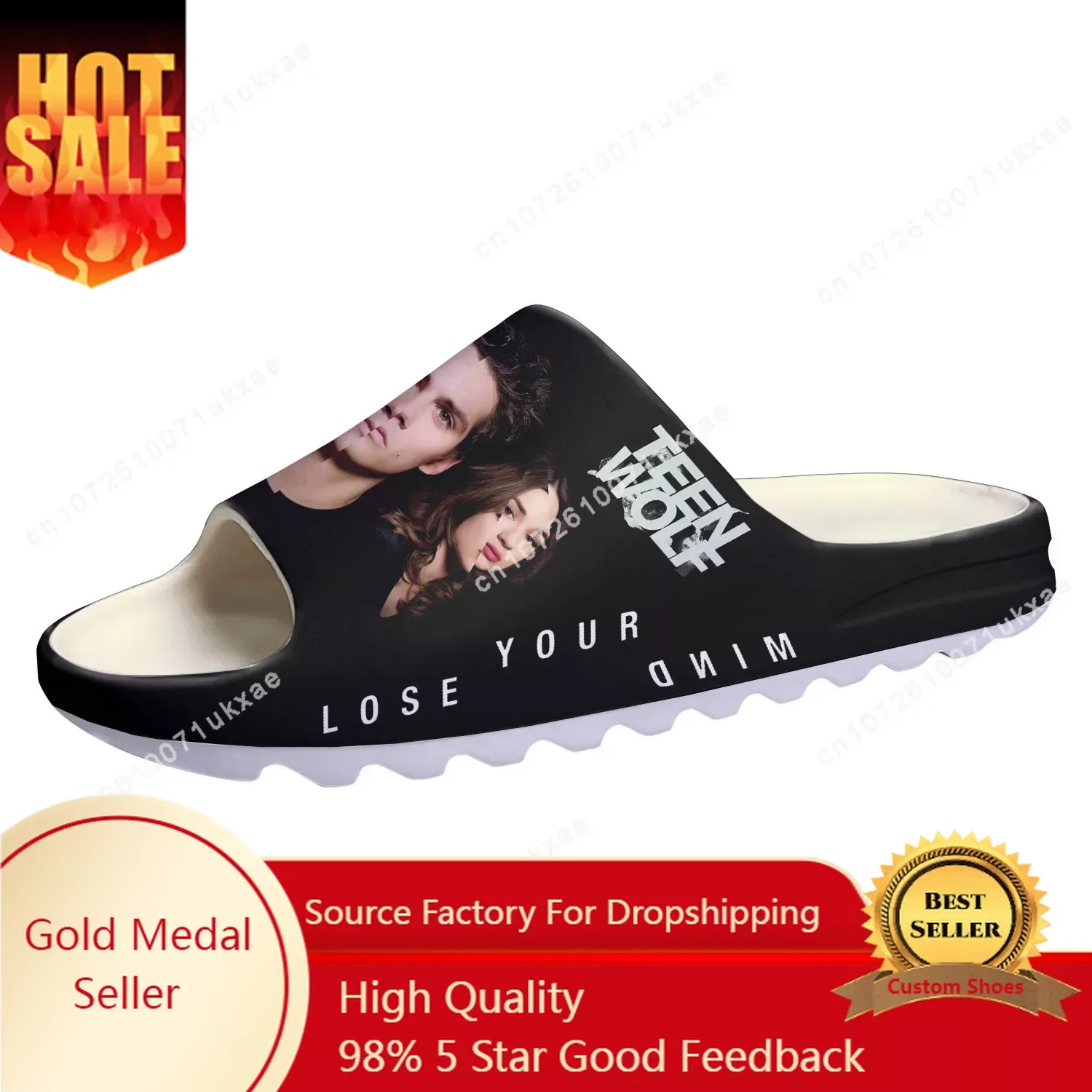 

Teen Wolf Stiles Stilinski Soft Sole Sllipers Home Clogs Customized Step On Water Shoes Mens Womens Teenager Step in Sandals