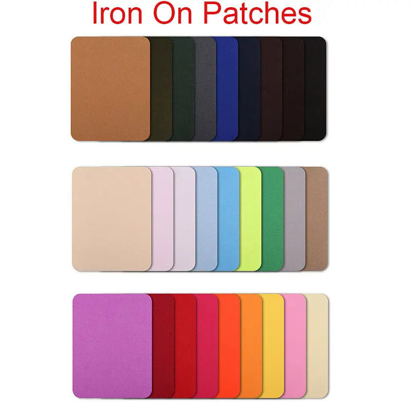 1pc Fabric Denim Suede Iron-on Patches No Sewing On Patches Strongest Glue  For Repair Clothing Shirts Jeans Elbow Knee DIY Decor - AliExpress