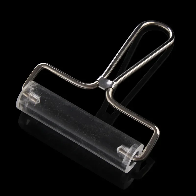 Professional 4" Acrylic Roller Rolling Clay Figurines Art Tool DIY Craft Molding Non-Stick Clay Roller with Handle
