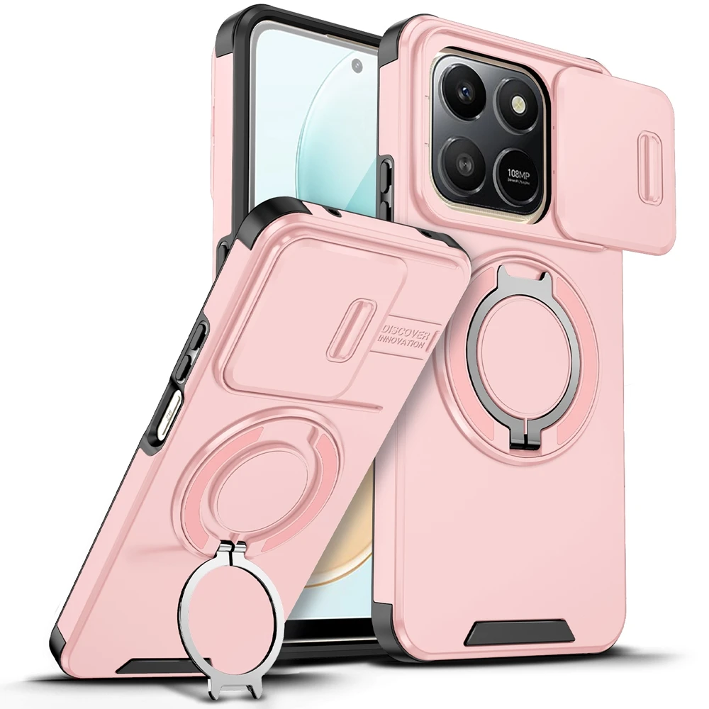 Smart 5G Case with Slide Camera Protection and Magnetic Holder Ring - Durable Armor Phone Cover