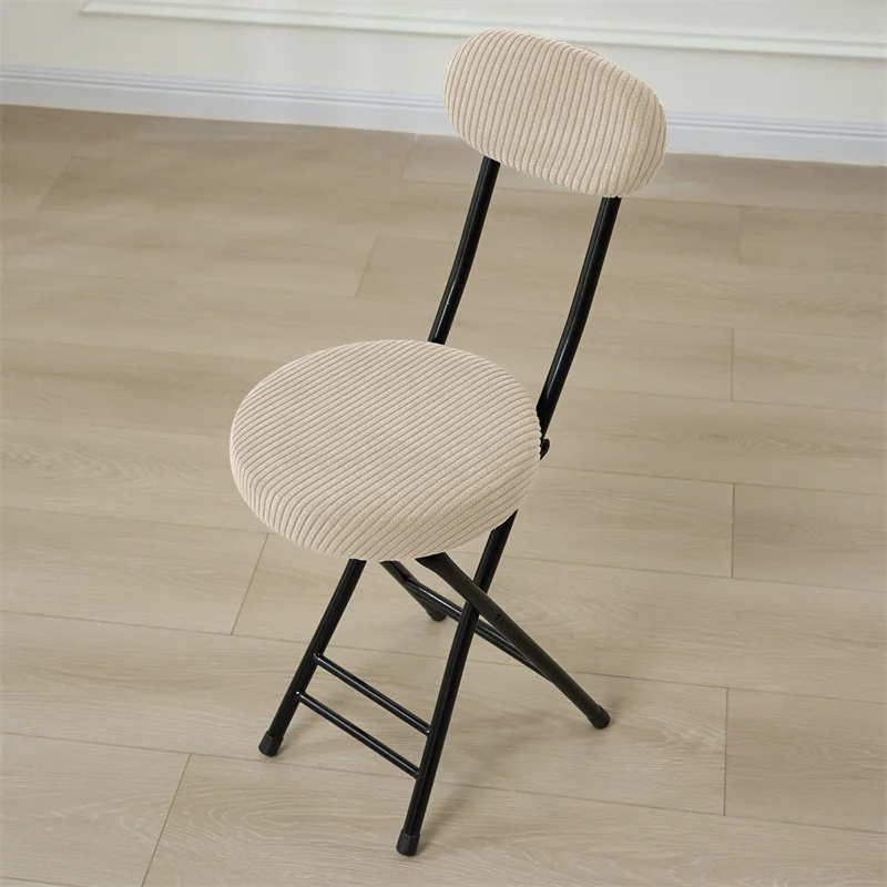 Elegant Jacquard Round Stool Chair Covers - 2 Pack Durable Seat Protectors for Dining and Hospitality Settings
