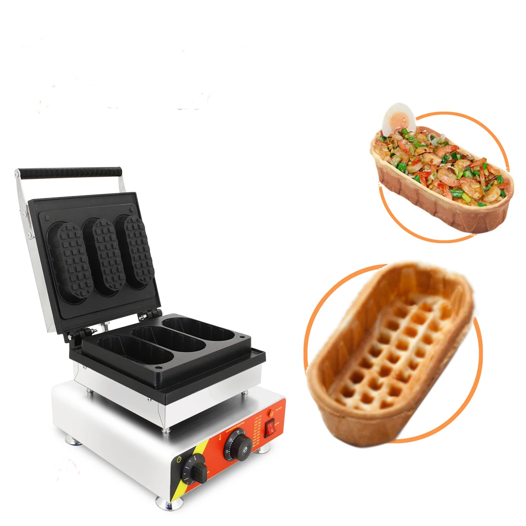 Description Picture 5 of item3-Pcs Commercial Mini Pizza Bowl & Cheese Waffle Egg Holder Tart Machine | Non-Stick Tartlet Maker with 220V/110V Dual Voltage