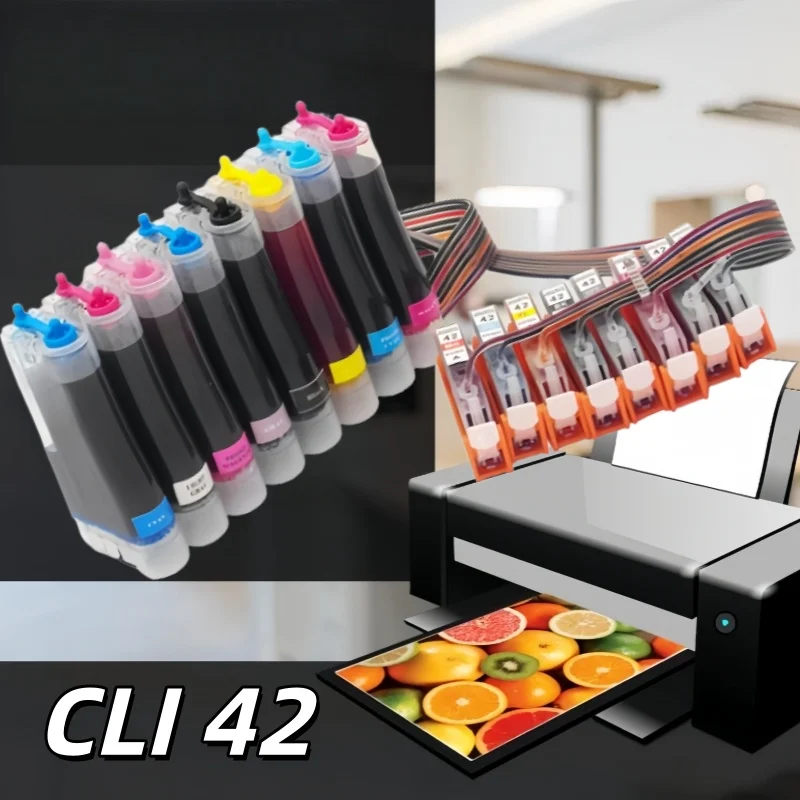 8 Color CISS Ink System Pro-100S 8-Colour Inkjet Printer pro 100 Continuous Ink Cartridge CLI-42 A3 Printer