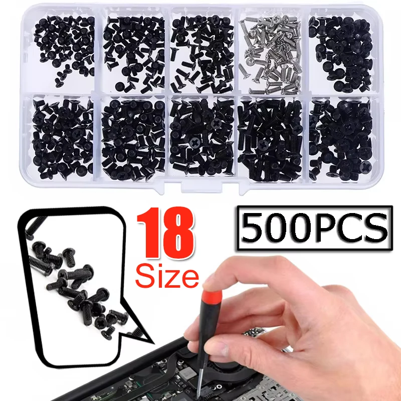 500PCS Laptop Notebook Computer Repair Screws Kit for Lenovo Samsung HP IBM Hard Disk SATA Computer Notebook Laptop Mini Screws