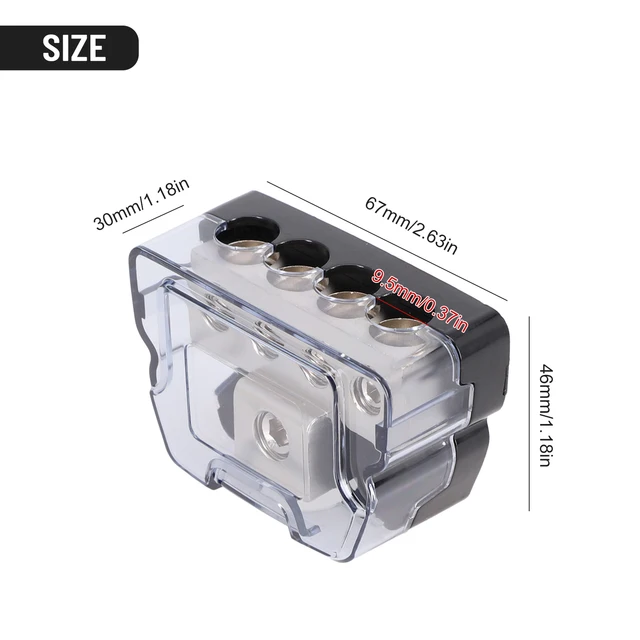 Distribution Block Junction Box Mini Series 1/0 Gauge In To4