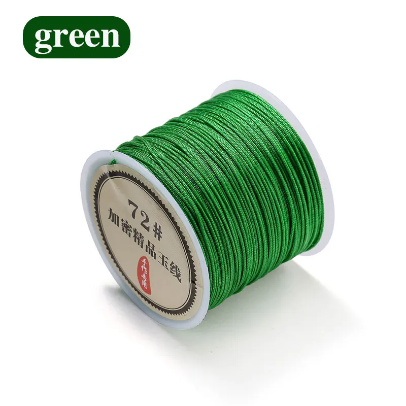 Premium Satin Nylon Thread Cord for Handmade Jewelry and DIY Crafts - 50M Roll, 0.8mm Thickness