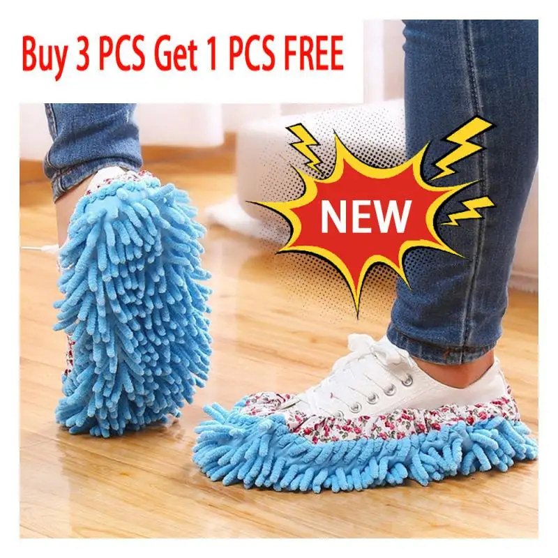 

1/2/3PCS Multifunction Floor Dust Cleaning Slippers Shoes Washable Lazy Floor Slipper Floor Cleaning Micro Fiber Cleaning Shoes