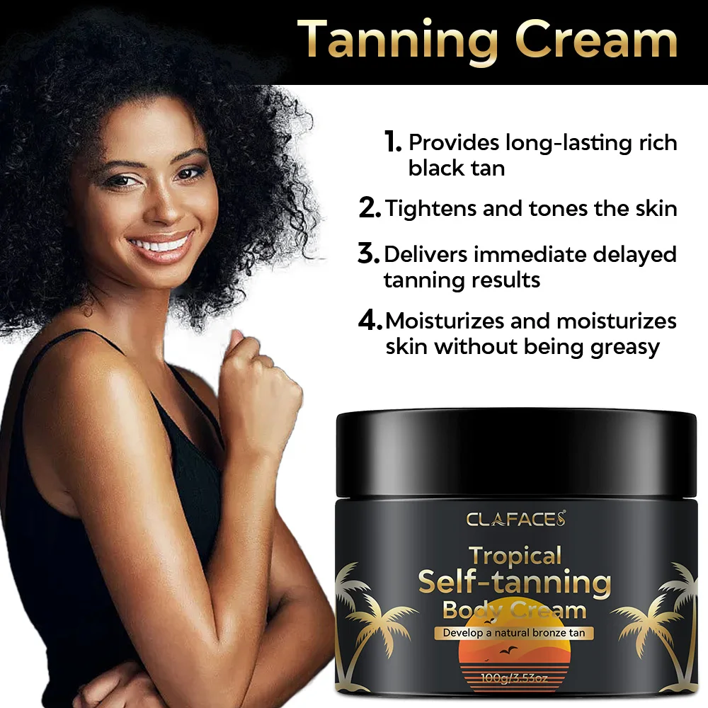 Tropical Self Tanning Beauty Cream Antique Bronze Skin Quick Absorption Sunlight Tanning Moisturizing Cream Body Care Products