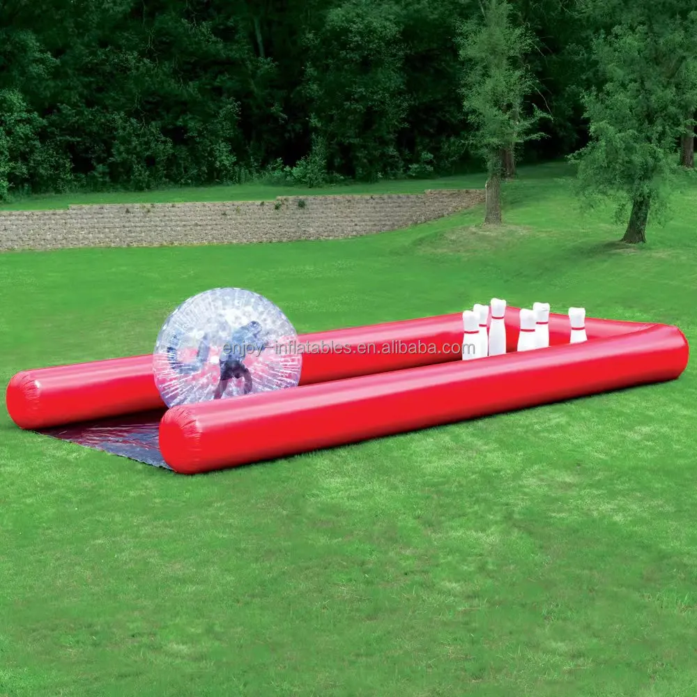 Size And Color Giant Human Size Bowling Pin Balloon Set Game Inflatable Bowling Ball For Sport Game