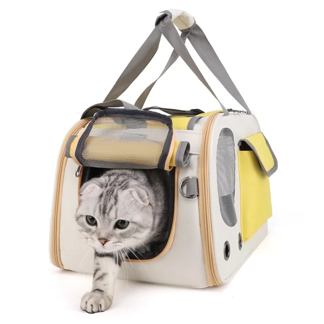 Portable Dog And Cat Bag, New Pet Bag, Summer Cat Outdoor Bag, Large Capacity Breathable Single Shoulder Diagonal Cross Bag 4