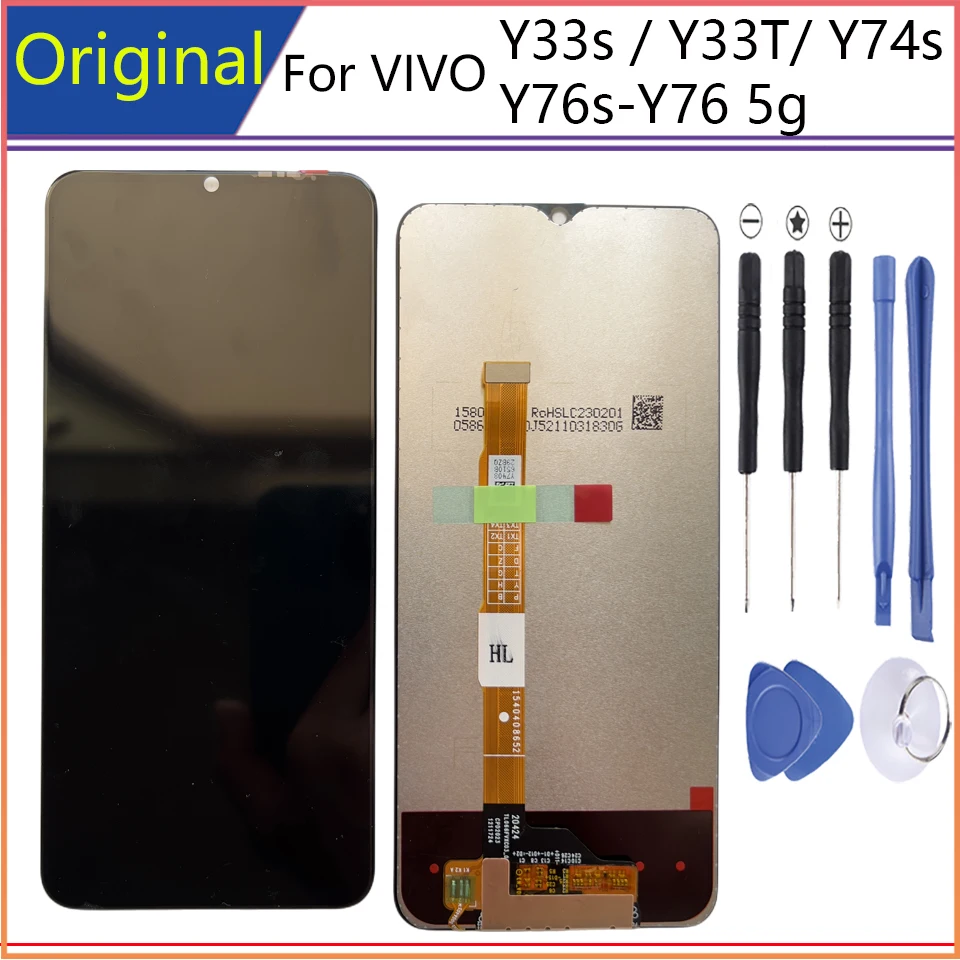 Pantalla LCD Táctil Para VIVO Y33S / Y76 5G - 6.58 Pulgadas, Con Huella Digital Y Kit De Herramientas