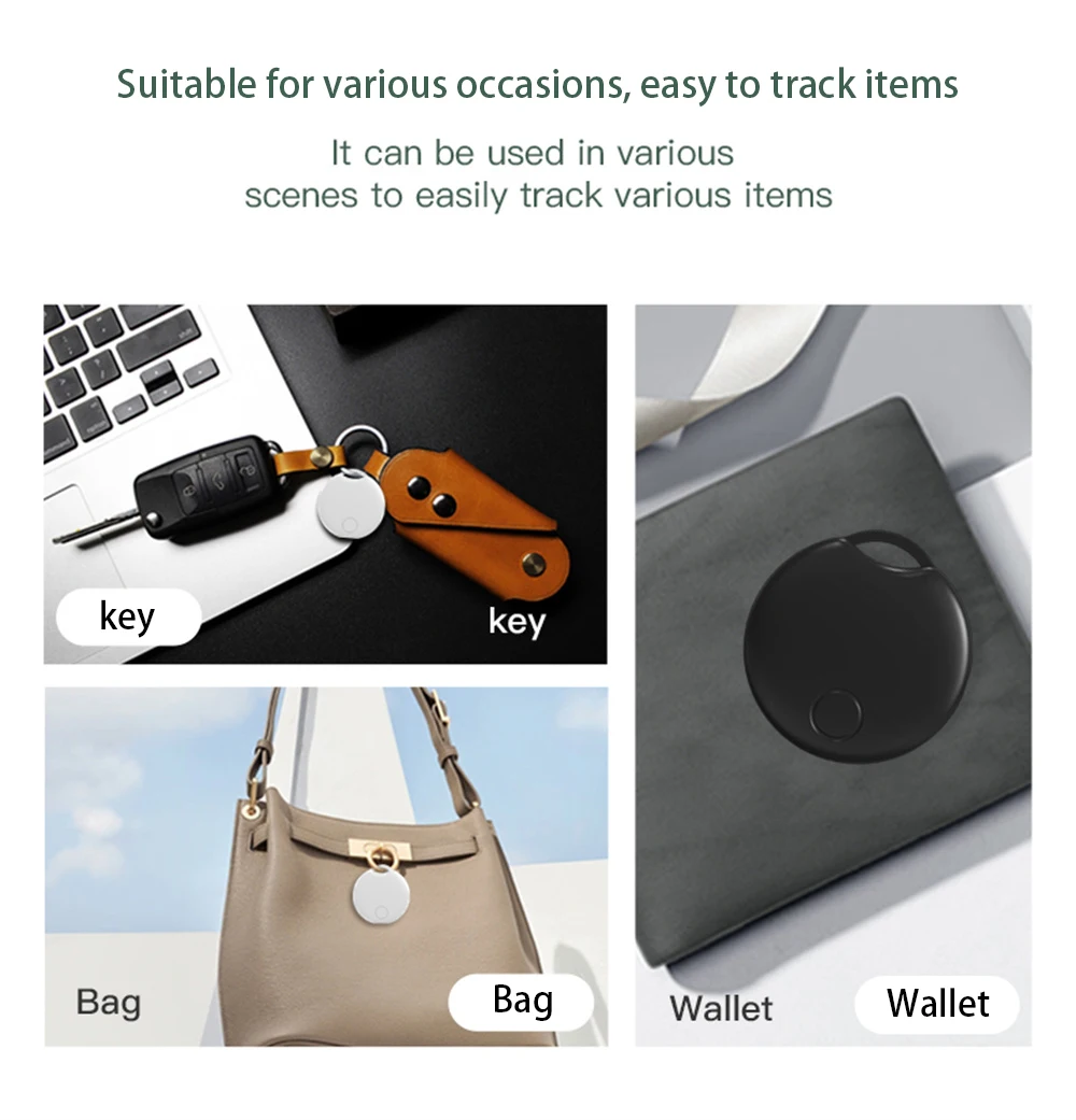 For Find My App Mini GPS Tracker Bluetooth-compatible Itag Key Locator Global Positioning Finder Smart iTag for IOS System Gps Tracker Gps Locator Key Finder Anti Lost Tracker Bluetooth Tracker