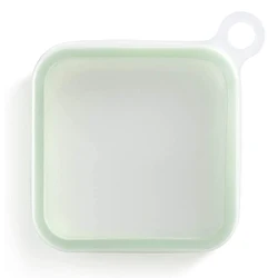 Compact Silicone Bento Lunch Box with Handle - Ideal for Students and Office Workers (J2094)