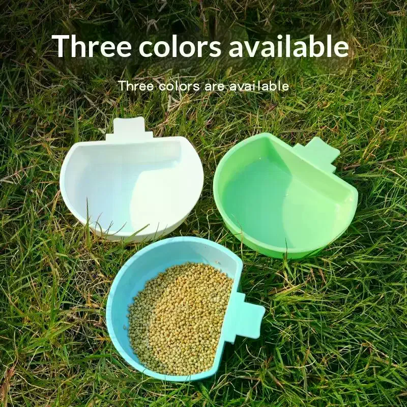 Parrot Bird Feed Box Feeder Drinker Birds Water Hanging Bowl Box Pet Plastic Food Container Dispenser Home Garden Bird Supplies