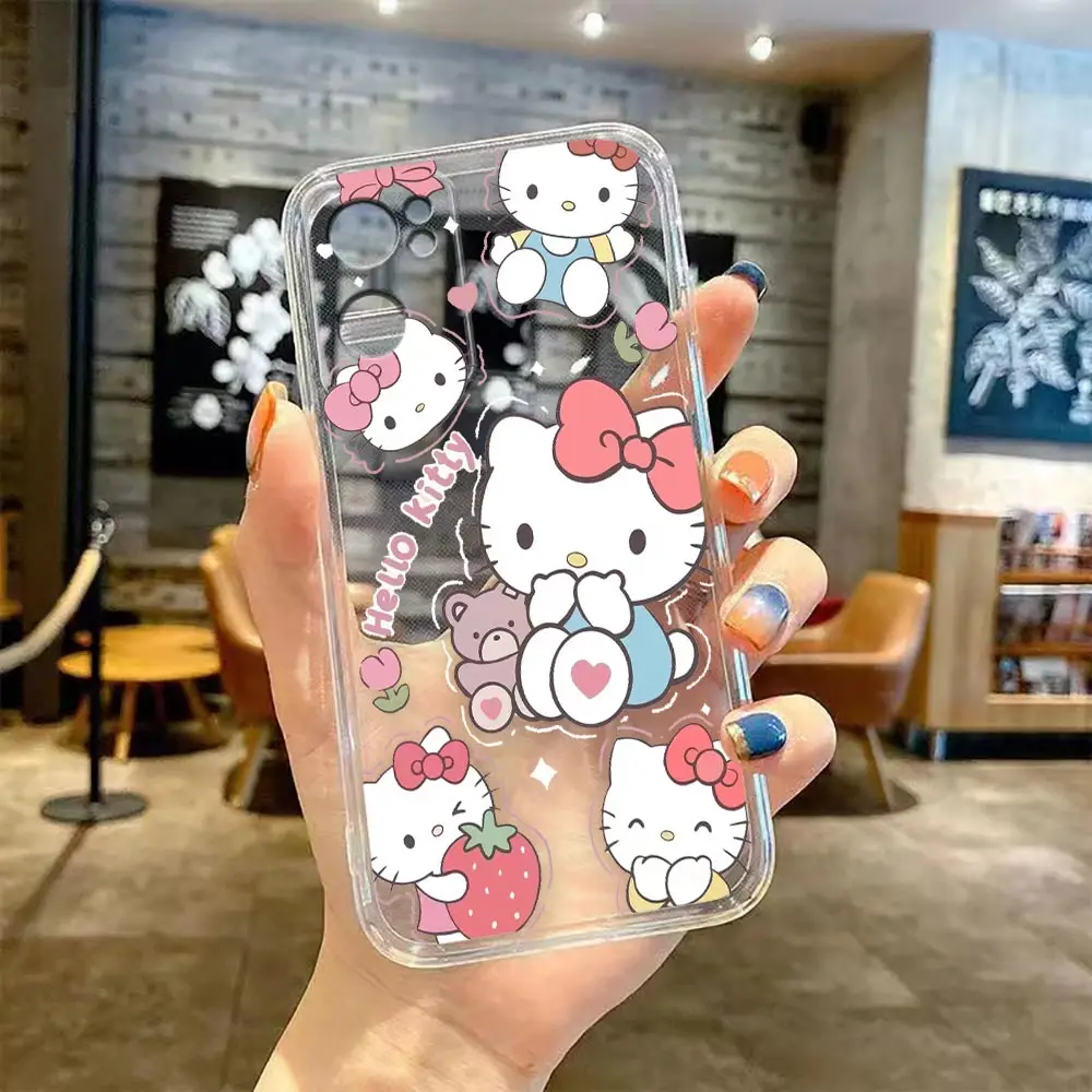 Cartoon Cute Hello Kitty Clear Cqoue Case For OPPO RENO 10