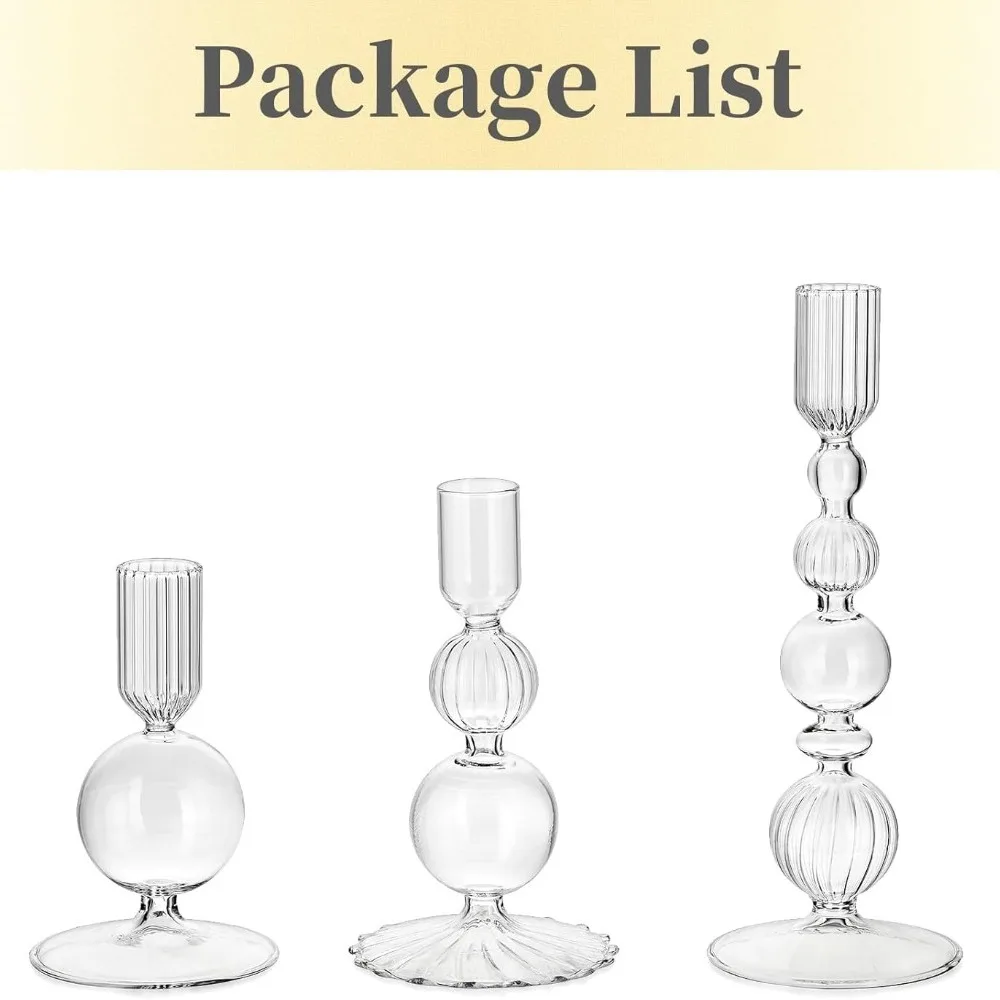 Elegant 4-Piece Candle Holder Set for Modern Decor and Events