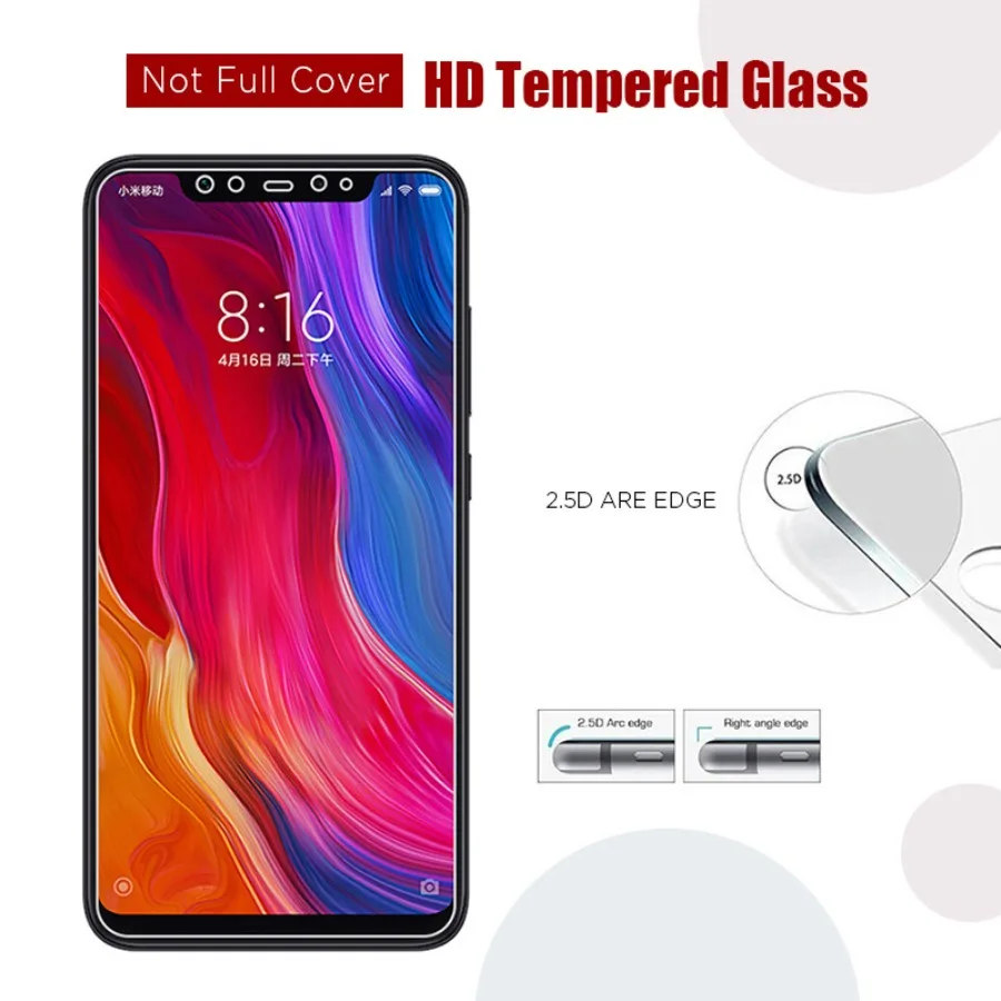 2PCS Tempered Glass For Xiaomi Mi 10T lite pro Mi9 lite 9 SE Screen Protector For Mi 6 9T 10 Lite Mi 8 Lite Pro SE AI A2 A3 lIte - 2