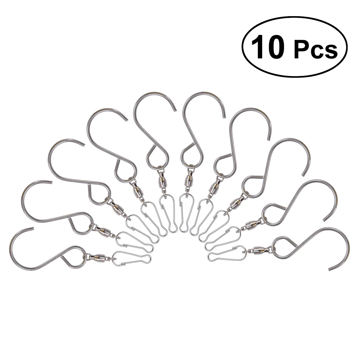 

10pcs Swivel Hanging Hooks Clips for Wind Spinners Wind Chimes Garden