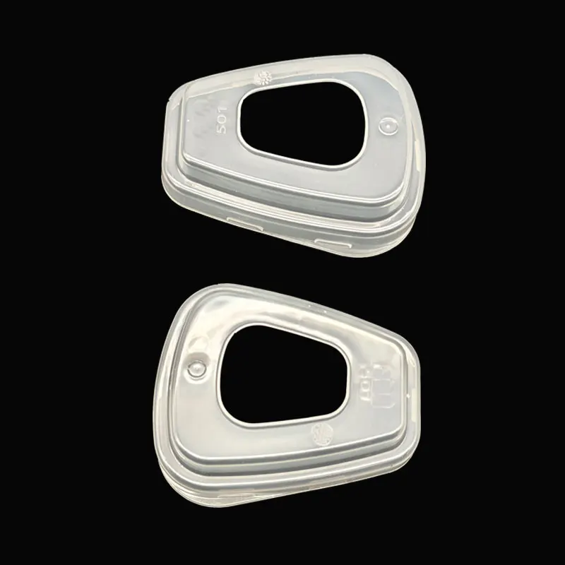Gas mask respirator accessory gas mask filter respirator filter face respirator gas respirator half face respirator mask dust mask dustproof respirator gas mask respirator parts 501 filter adapter plastic cover for 6800 6001 7502 6200 filter holder 5N11 5P71 anti-dust retainer