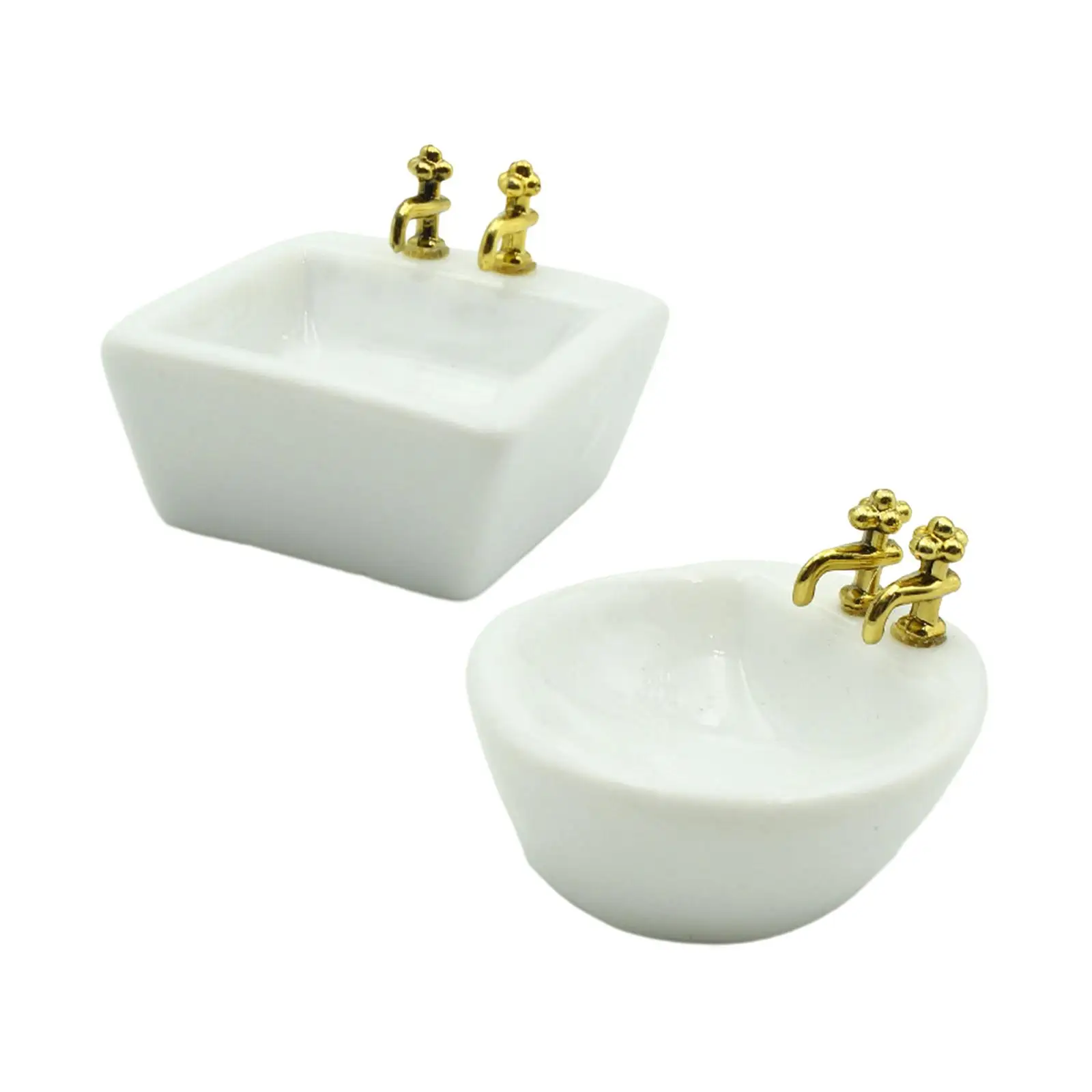 1:12 Scale Miniature Washbasin Pretend Toy Mini Ceramic Washbasin Mini Basin Sink for Kids Gifts Dollhouse Decor Accessory 1:12 Scale Miniature Washbasin Pretend Toy Mini Ceramic Washbasin Mini Basin Sink for Kids Gifts Dollhouse Decor Accessory