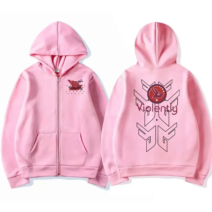 2023Singer Bjork Violently Happy Debut Zipper Hoodie Men Women Casual Fashion Zip Up Hoodies Sweatshirt Streetwear Jackets Coats