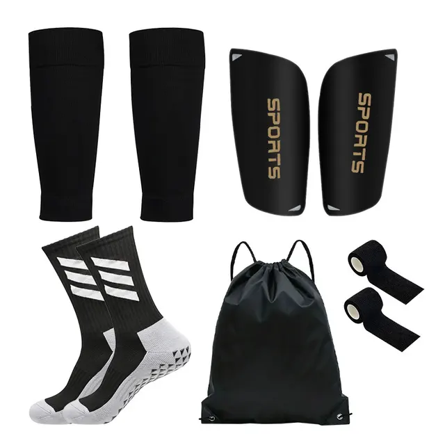 5 Piece Set Men Women New Drawstring Bag Soccer Fitness Hiking Leg Cover Non-slip Football Basketball Socks Leg Guard Bandages