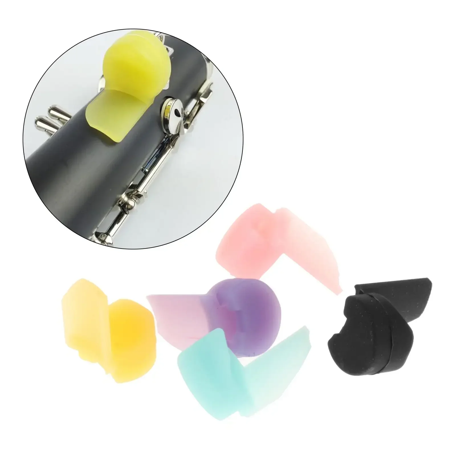 5 PCS Clarinet Thumb Rest Finger Holder Comfortable Mouthpiece Cap Pads for Clarinet Oboe Woodwind Instrument Parts