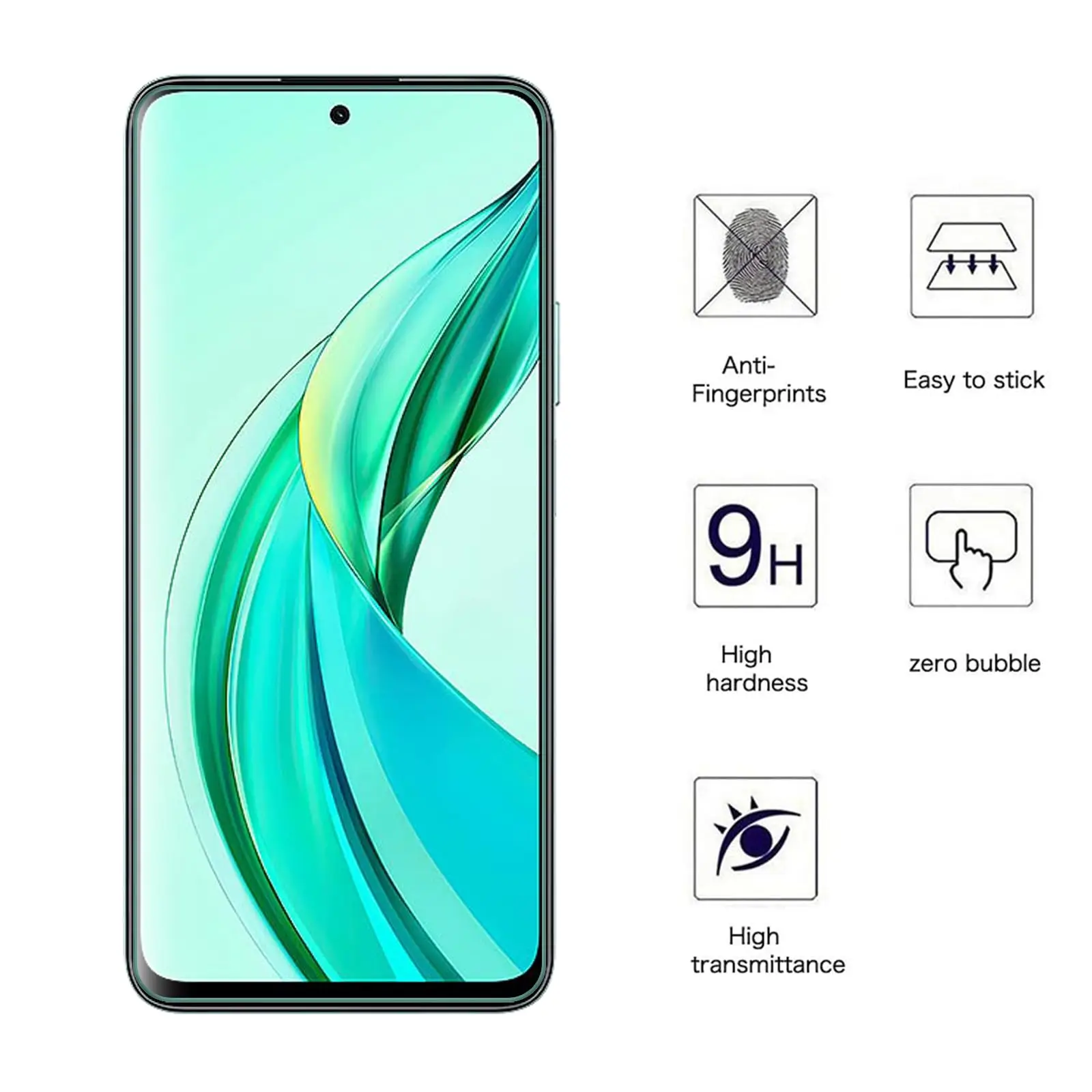 Premium 6.8 Tempered Glass Screen Protector - Crystal Clear, 9H Hardness, Anti-Scratch