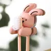 Silicone Bunny Toothbrush Holder Wall-mounted Cartoon Shaver Wire Storage Hook Suction Cup Rabbit Bear Toothbrush Holder 5