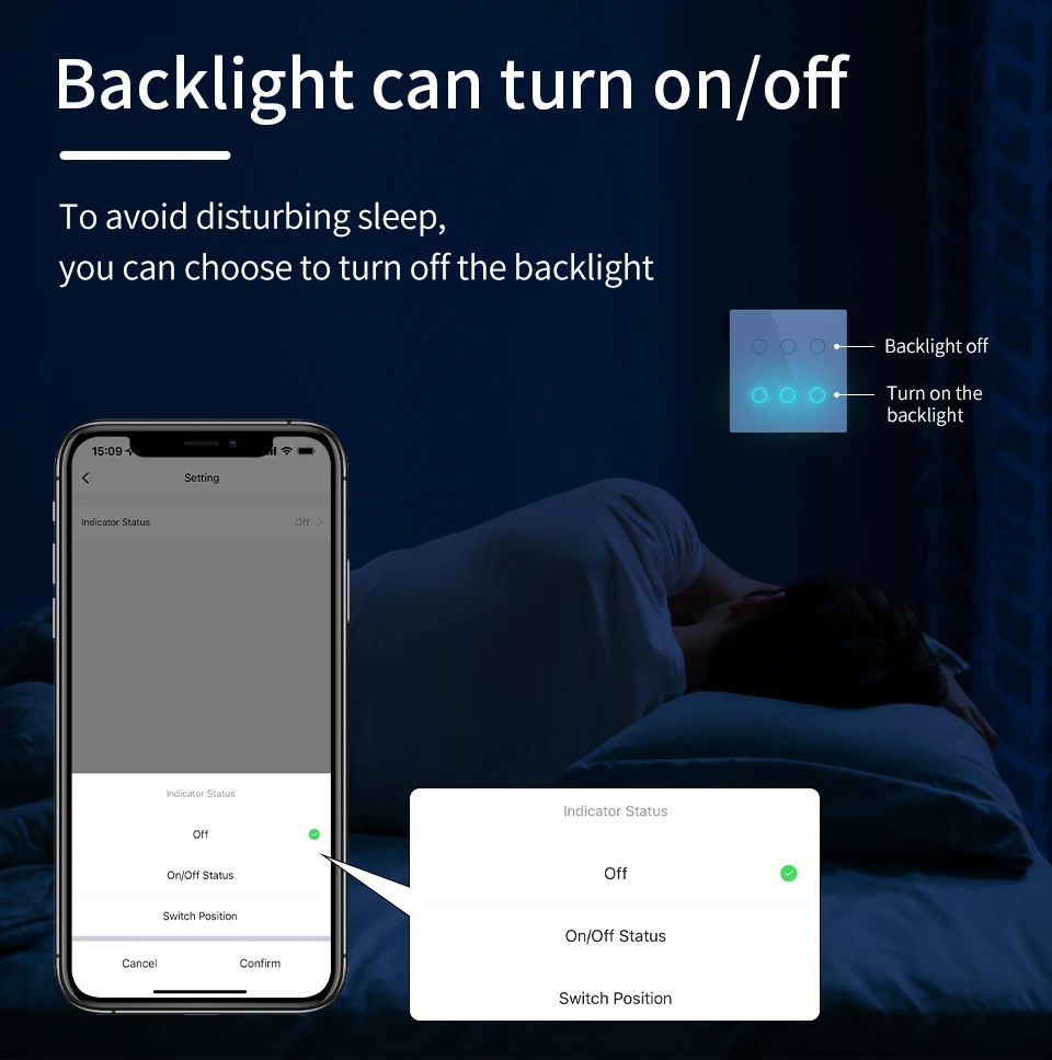 Description Picture 6 of itemTuya WiFi Smart Switch Brazil Standard 4x4 Size Touch Sensor 4/6/8 Gang Wall Light Switch Voice Control By Alexa Google Home