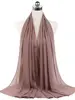 107868-5949ce.jpg Nouveau foulard en mousseline uni pour femme, prêt-à-porter, hijab instantané, châle musulman, hijabs islamiques, écharpe arabe, foulards pour la tête