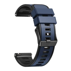 Premium 22mm Sports Silicone Strap - Universal Smartwatch Band Bracelet Accessory for Huawei GT3 Pro 46mm (C)