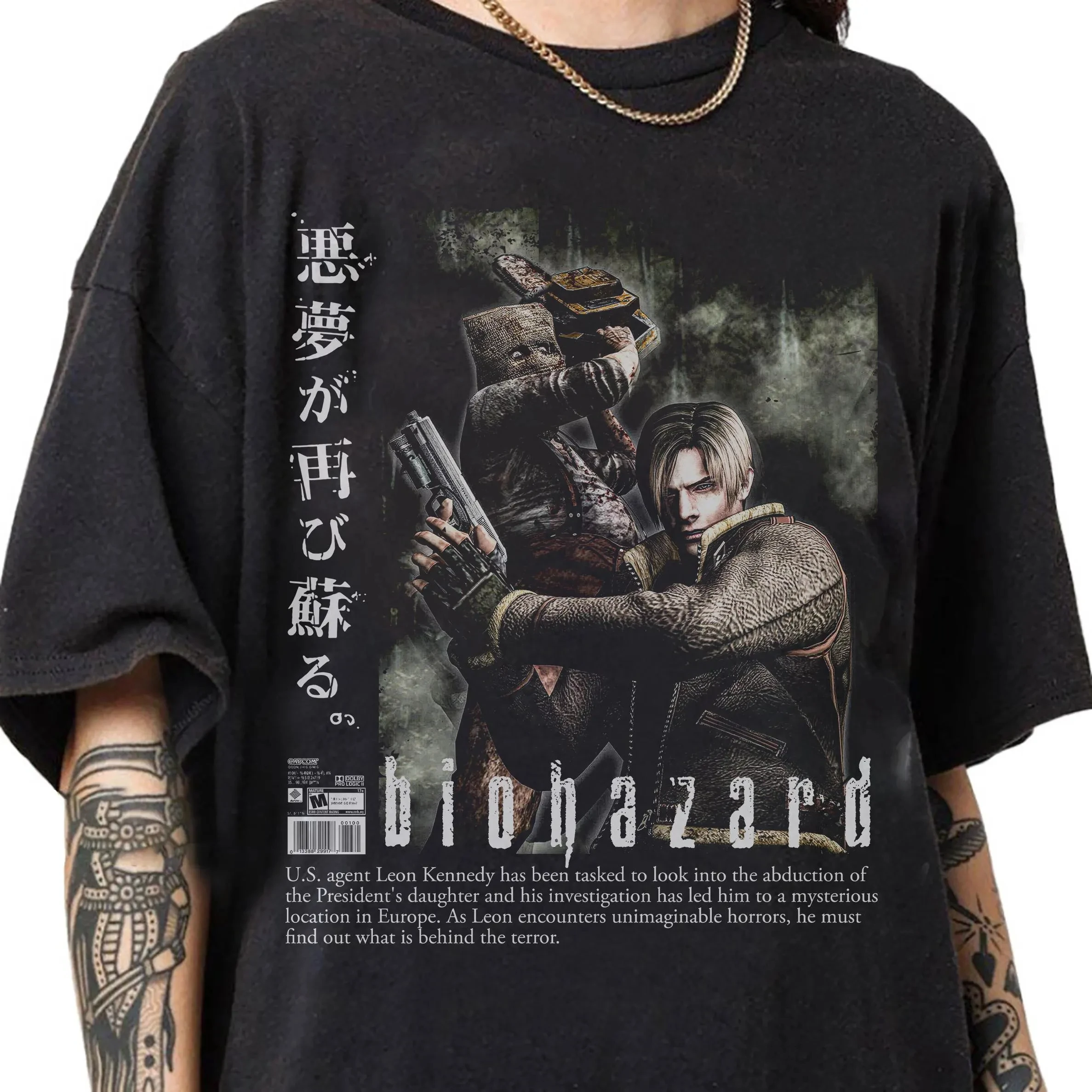 Vintage-Inspired Resident Evil Graphic Tee – 90s Style Unisex Casual Streetwear