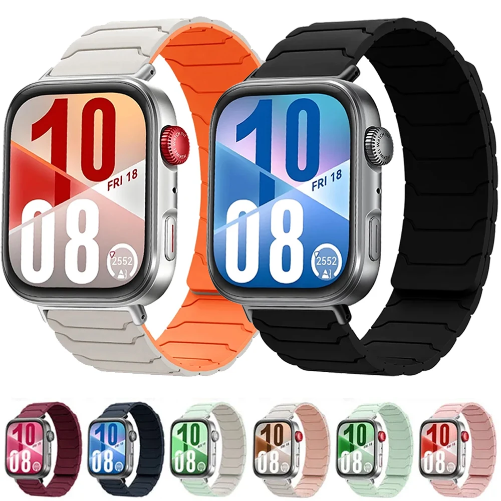 حزام مغناطيسي من السيليكون لساعة Huawei Watch Fit...