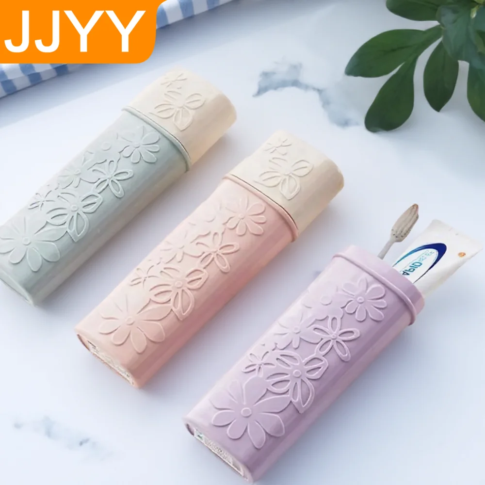Compact Travel Toothbrush and Toothpaste Organizer Set for Bathroom and Outdoor Use