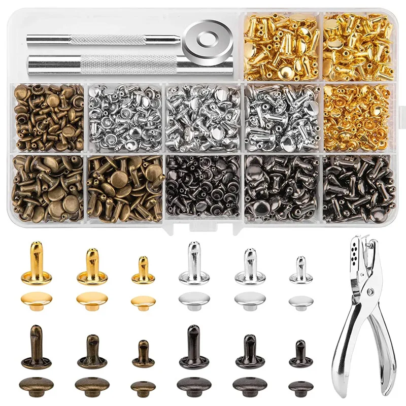 

Leather Rivet Kit Rivets and Snaps for Leather Crafts, Clothes, Shoes Boots, Bags, Decoration