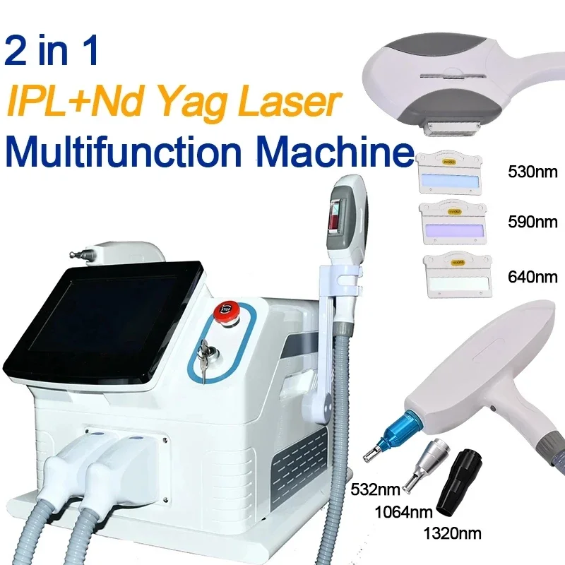 

IPL OPT 2-in-1 Diode Laser Hair Removal Machine Powerful Portable Picosecond Laser Diove Tattoos and Pigments for Full